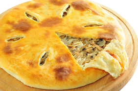 Пирог с курицей и грибами