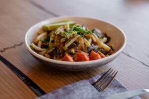 Жаренный картофель с грибами
